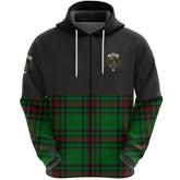Kinloch Clan Half Of Tartan Zipper Hoodie